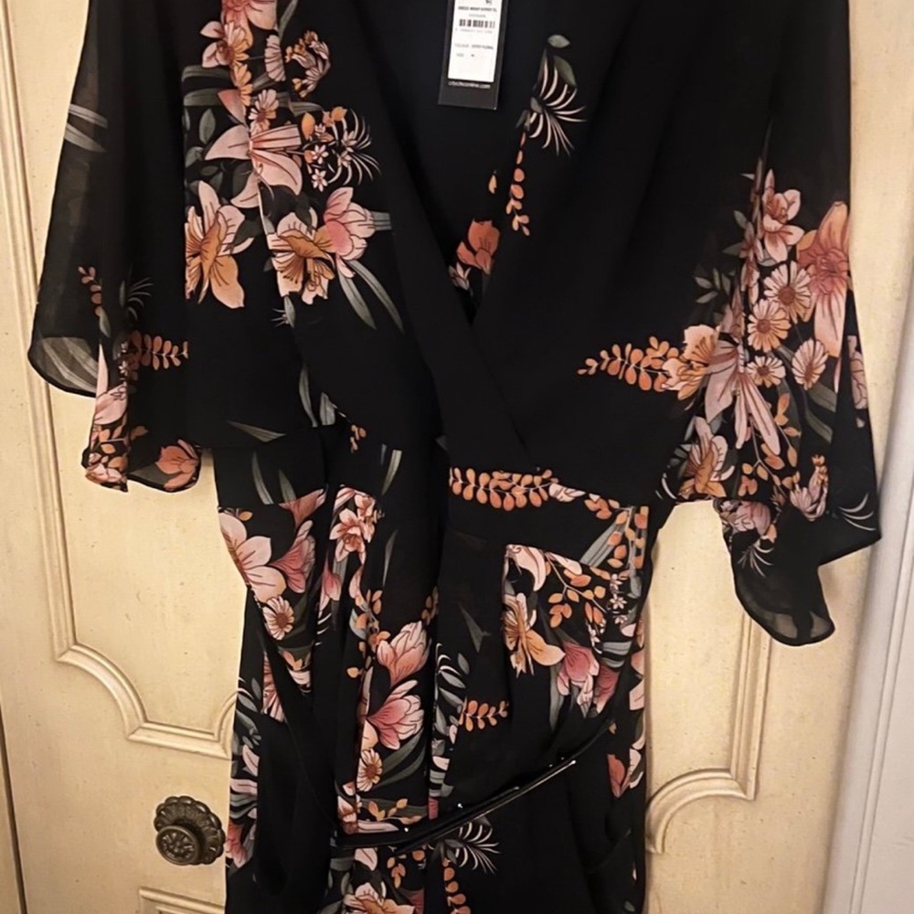 City Chic Black Wrap Dress